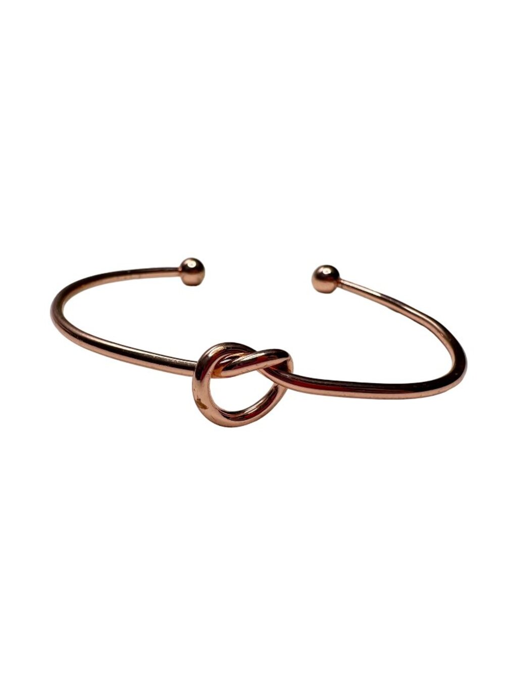Minimalist Rose Gold Tone Knot Cuff Bracelet Open Bangle Jewelry Gift Women